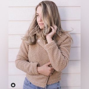 Lauren Conrad teddy moto jacket